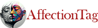 affection tag logo, a girl and boy face to face showing there deep love and affection about each other