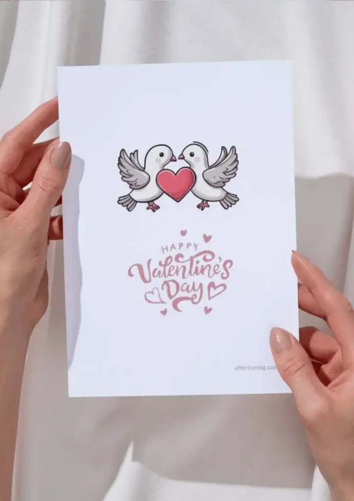 Doves With Heart Valentine Card 1