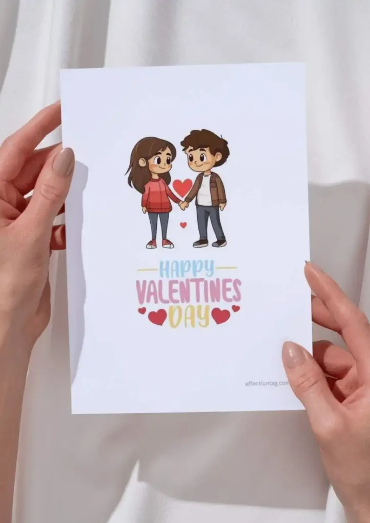 Happy Valentines Day Cartoon Couple 1