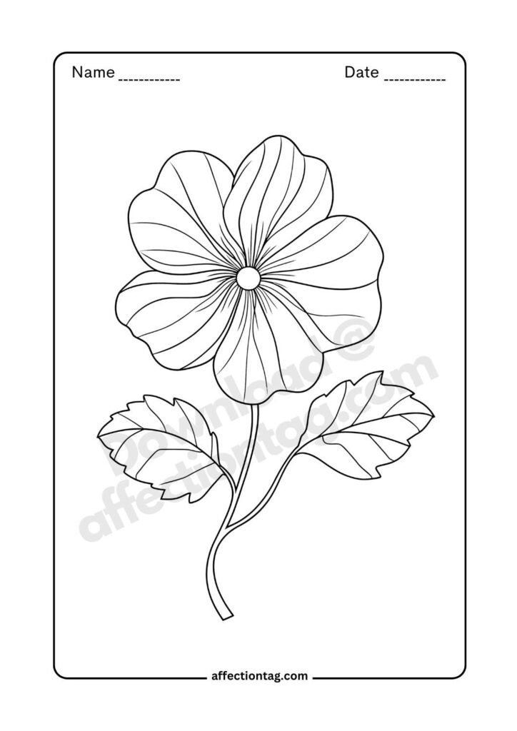 Artistic flower drawing image with intricate petal designs ©affectiontag.com.