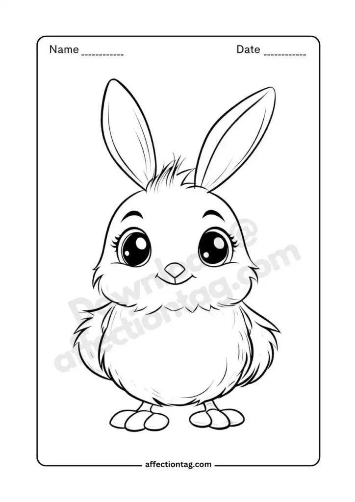 cute bunny face drawing