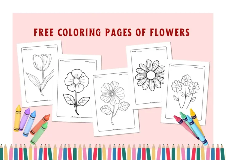 Flower Coloring Pages: A Free Downloadable Collection for Kids and Adults