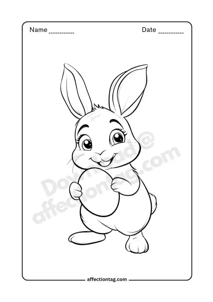 rabbit holding an egg