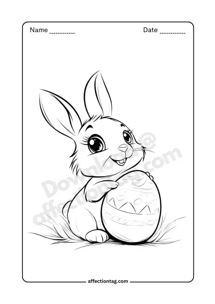 rabbit with easter egg