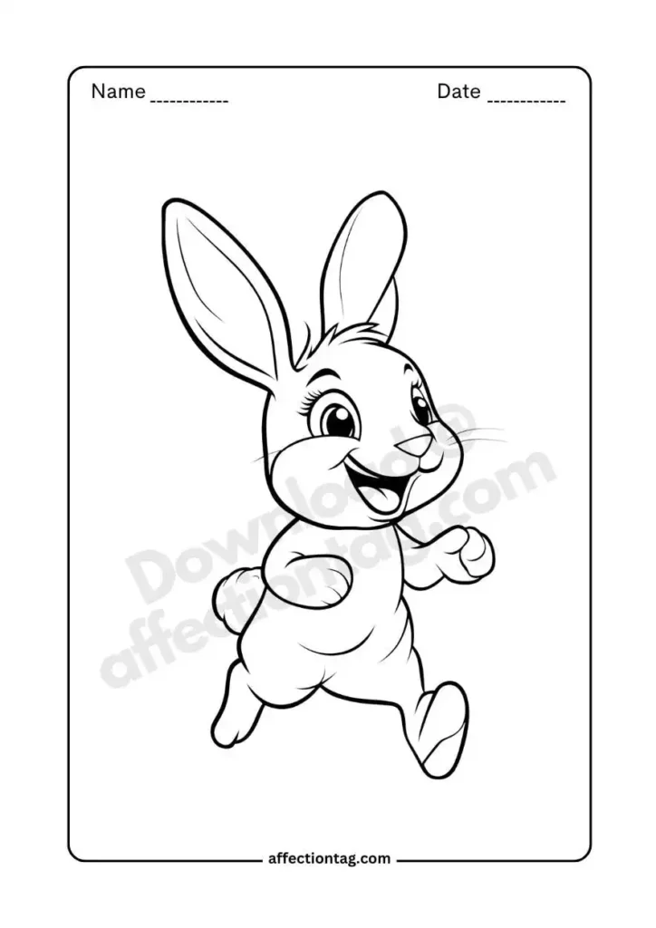 running rabbit sketch