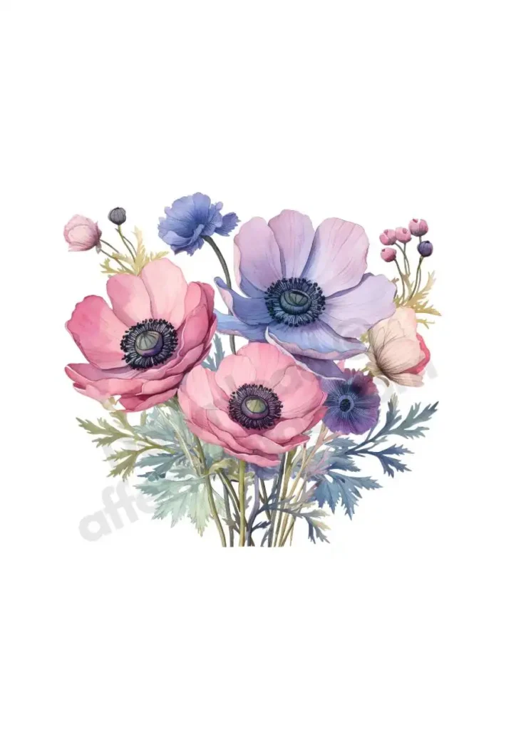Free Anemone Flowers Cliparts – Watercolor Floral PNGs for Printables & DesignAnemone flower cliparts 20 Anemone Bloom Spectrum