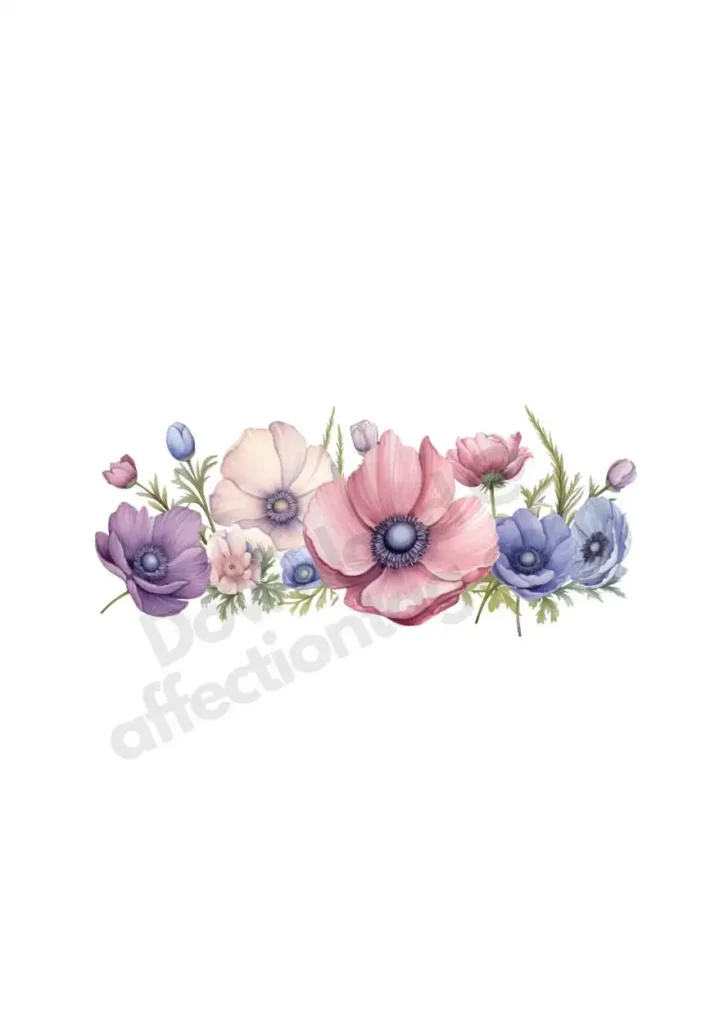 Free Anemone Flowers Cliparts – Watercolor Floral PNGs for Printables & DesignAnemone flower cliparts 10 Anemone Multi Shade Arrangement