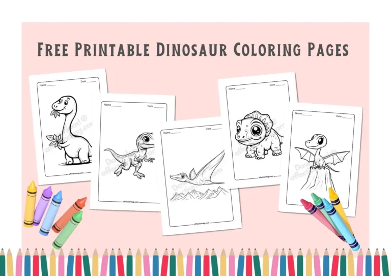 Free Printable Dinosaur Coloring Pages for Kids – Fun & Educational Activities