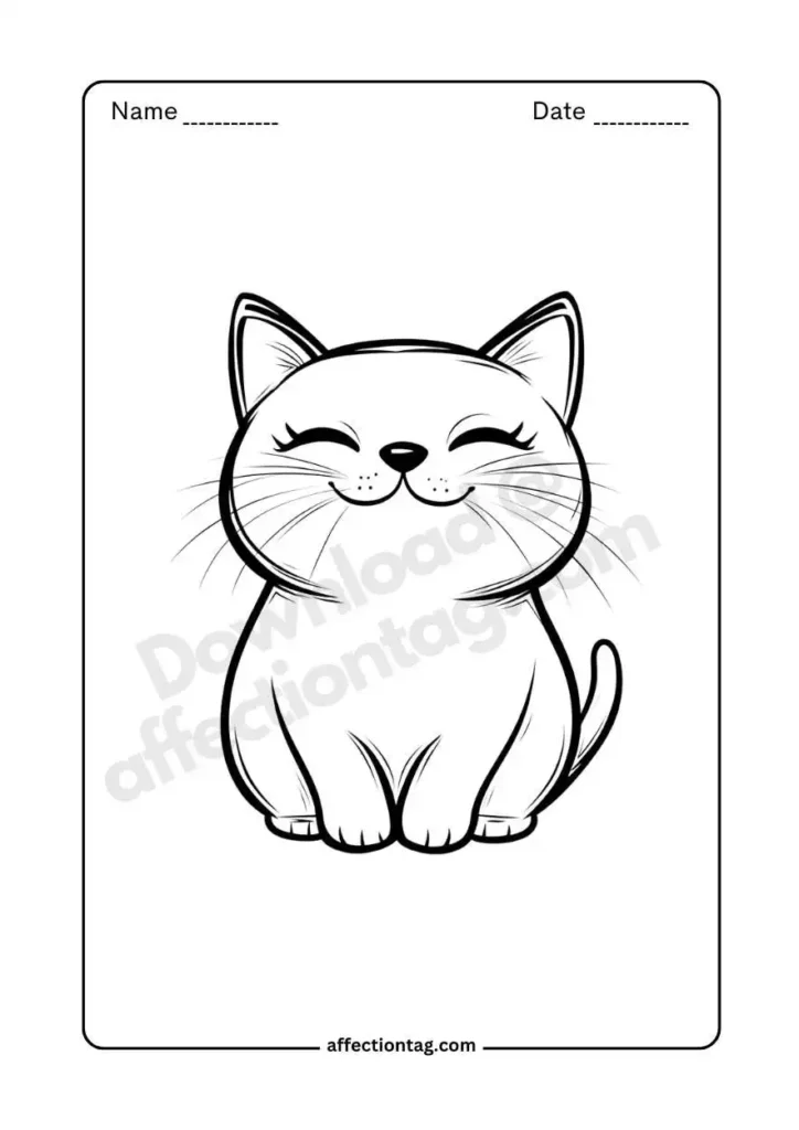  A kitten with big, curious eyes, perfect for free coloring pages of cat. ©affectiontag.com