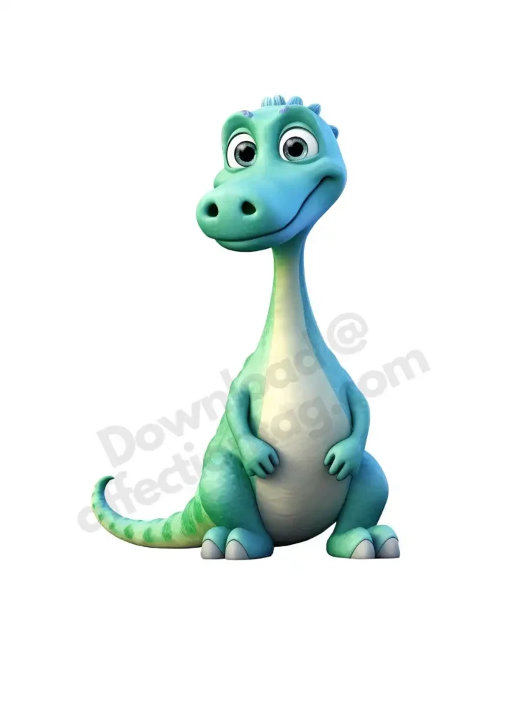 Baby Dinosaurs Clipart – Free PNG Downloads for Cards, Crafts, & Classroom Fun 9 A long-necked blue-green dinosaur with a friendly expression. Free 3D Dinosaur Clipart's ©affectiontag.com
