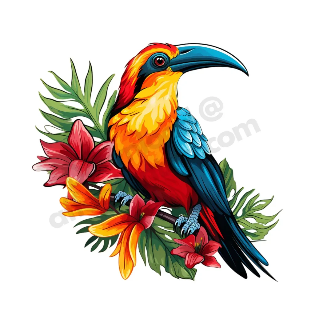 Birds Clipart: Free High-Quality Images for Download 4 Free Birds clipart showcasing a blue and orange sky warbler resting on a cherry blossom branch, exuding natural beauty. ©affectiontag.com