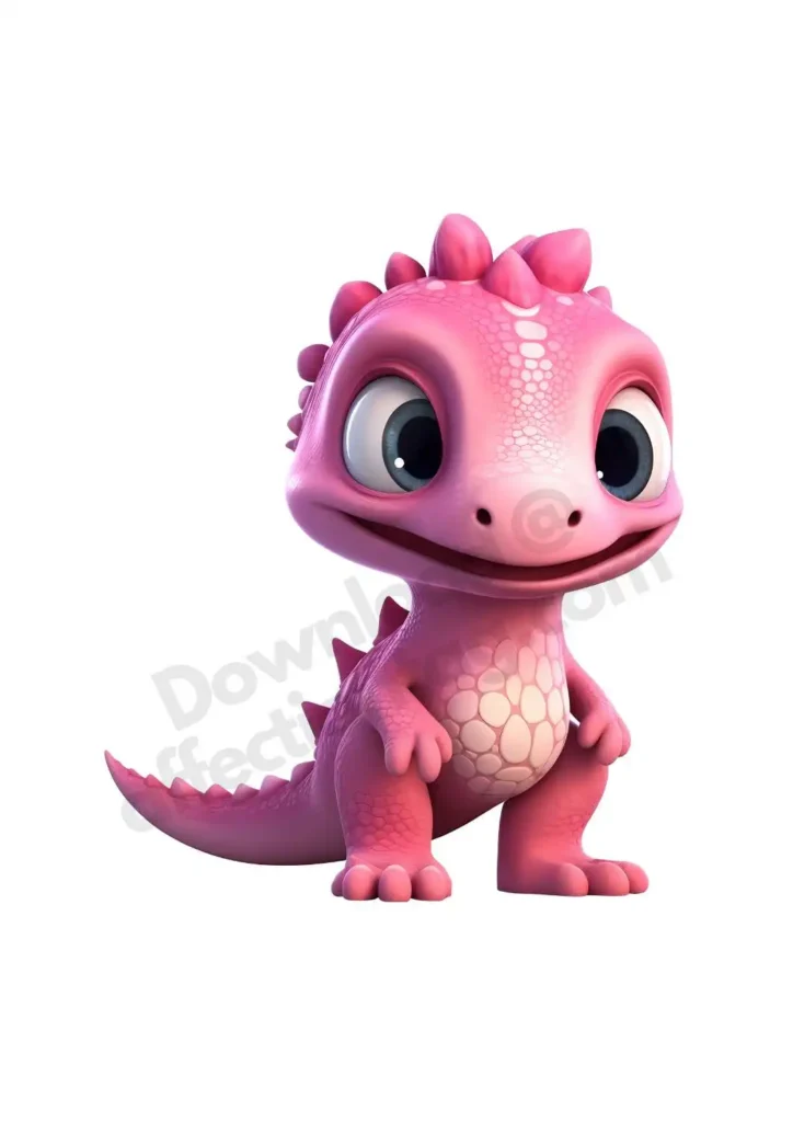 Baby Dinosaurs Clipart – Free PNG Downloads for Cards, Crafts, & Classroom Fun 4 A lovely pink dinosaur with soft scales and an innocent smile. Free 3D Dinosaur Clipart's ©affectiontag.com