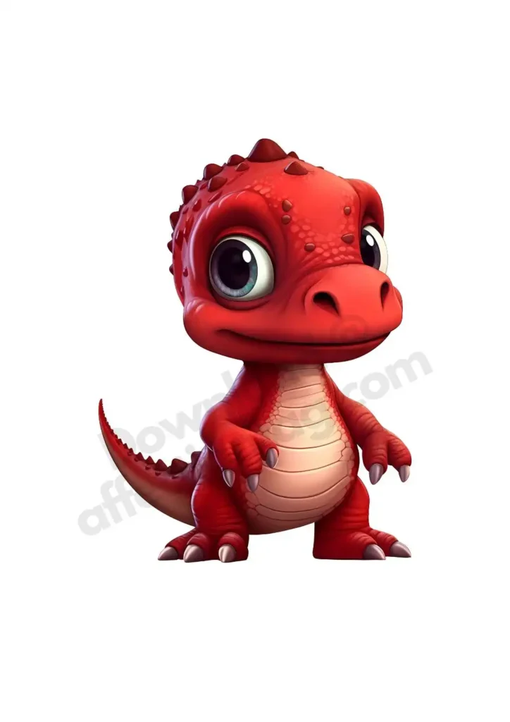 Baby Dinosaurs Clipart – Free PNG Downloads for Cards, Crafts, & Classroom Fun 12 Free 3D Dinosaur Clipart's of a strong and fierce red dinosaur with sharp claws, large black eyes, and a confident stance. ©affectiontag.com