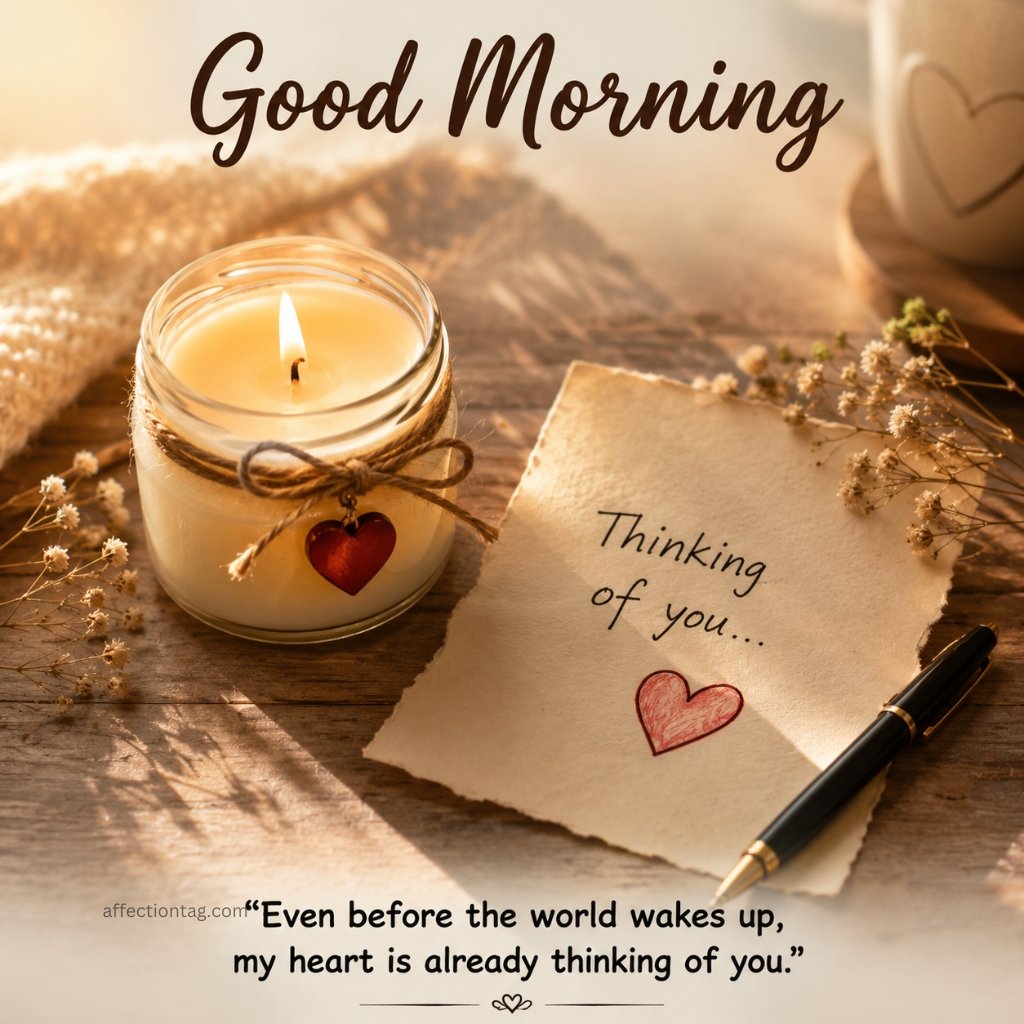 good morning candle thinking of you