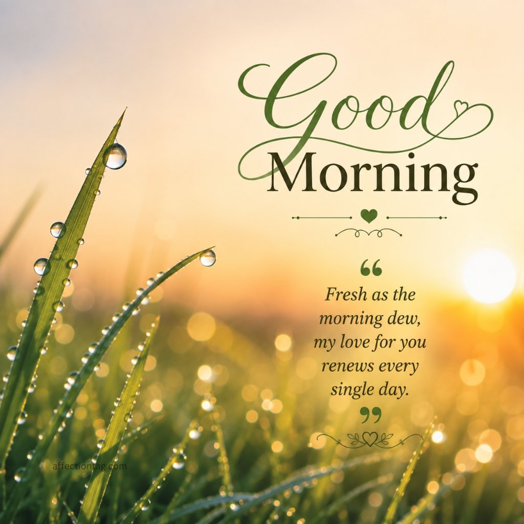 good morning dew drops grass