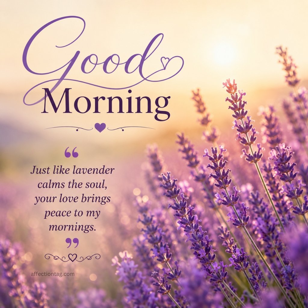 good morning lavender field sunset