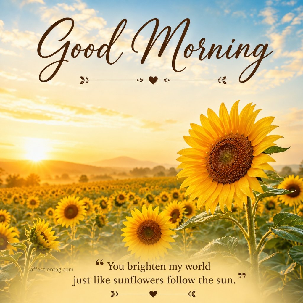 good morning sunflower field quote
